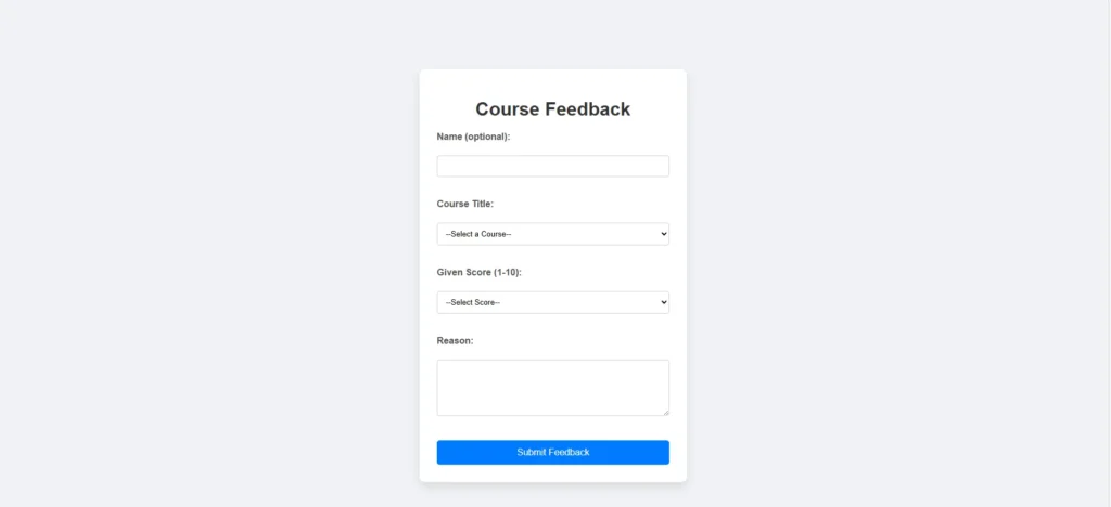 Course Feedback