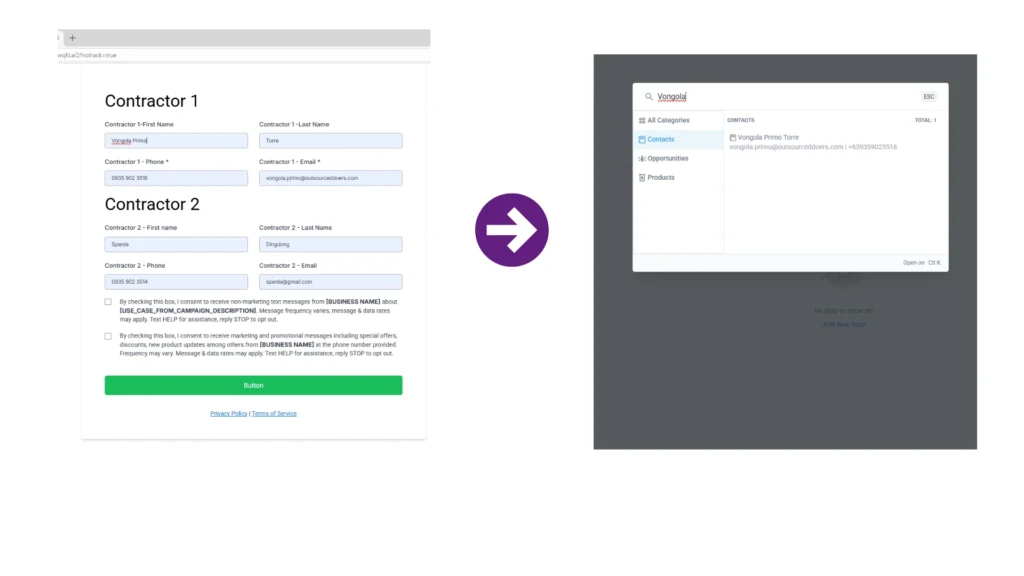 Fill Up The form To Database