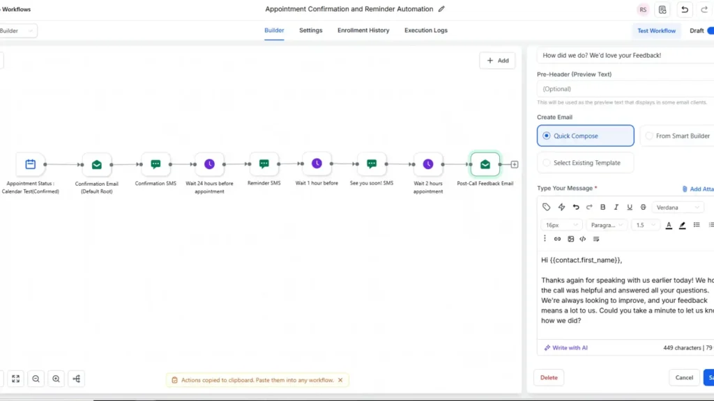 Appointment Confirmation and Reminder Automation
