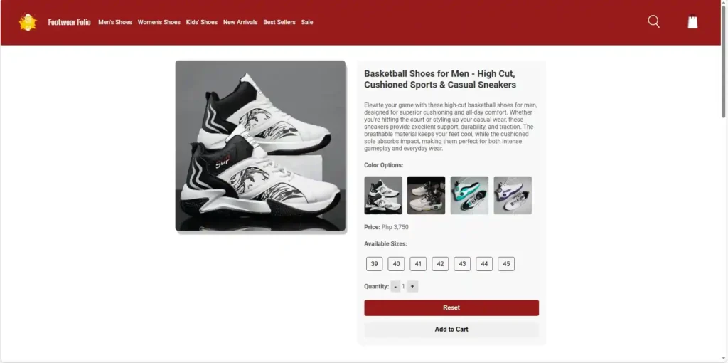 Foot wear Website