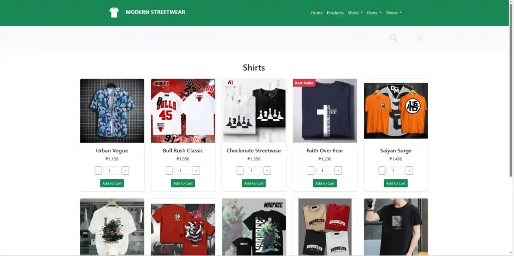 E Commerce Landing Page